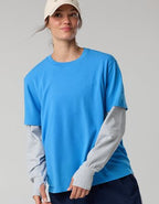 OFFLINE By Aerie Let's Stretch Seamed Boyfriend T-Shirt - Horizon Sky