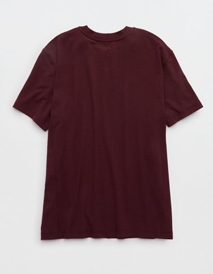 OFFLINE By Aerie Let's Stretch Seamed Boyfriend T-Shirt - Royal Berry