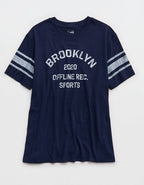 OFFLINE By Aerie Let's Stretch Seamed Boyfriend T-Shirt - Royal Navy
