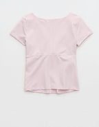 OFFLINE By Aerie The Hugger Sweetheart Short Sleeve T-Shirt - Pink Petal