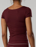 OFFLINE By Aerie The Hugger Sweetheart Short Sleeve T-Shirt - Royal Berry