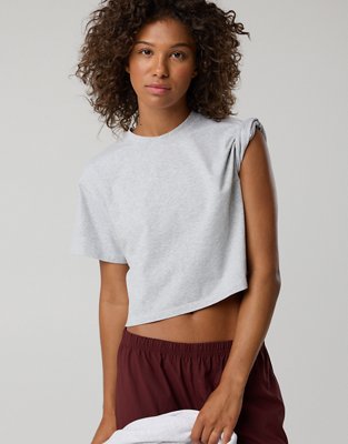 OFFLINE By Aerie OG Cotton Short Sleeve T-Shirt - Medium Heather Gray