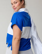OFFLINE By Aerie Pique Rugby Polo T-Shirt - Cobalt Jewel