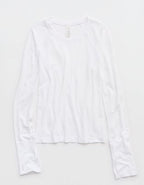 OFFLINE BY Aerie Gotta Run Long Sleeve T-Shirt - White