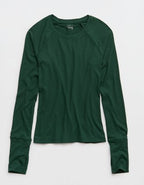 OFFLINE By Aerie Thumbs Up Fitted Ribbed T-Shirt - Rugged Green
