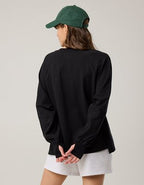 OFFLINE By Aerie Pique Long Sleeve T-Shirt - True Black