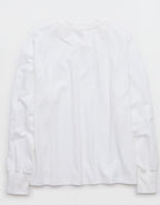 OFFLINE By Aerie Pique Long Sleeve T-Shirt - White