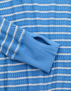 OFFLINE By Aerie Wow! Waffle Long Sleeve V Neck T-Shirt - Rome Blue