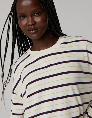 OFFLINE By Aerie Let's Stretch Long Sleeve Boyfriend T-Shirt - Soft Muslin
