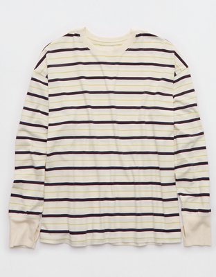 OFFLINE By Aerie Let's Stretch Long Sleeve Boyfriend T-Shirt - Soft Muslin