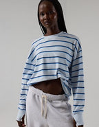 OFFLINE By Aerie Let's Stretch Long Sleeve Boyfriend T-Shirt - Light Blue