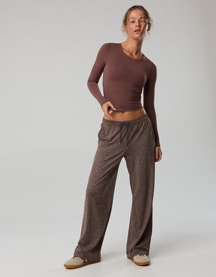 OFFLINE By Aerie Real Me XTRA Long Sleeve Crewneck T-Shirt - Relic