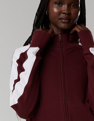 OFFLINE By Aerie Pique Long Sleeve Full Zip - Royal Berry