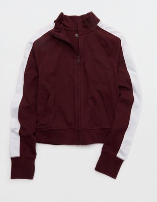 OFFLINE By Aerie Pique Long Sleeve Full Zip - Royal Berry
