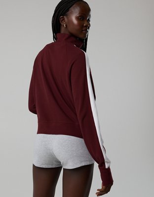 OFFLINE By Aerie Pique Long Sleeve Full Zip - Royal Berry