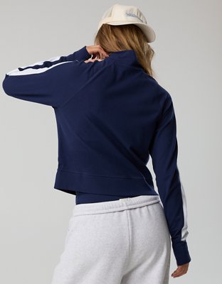 OFFLINE By Aerie Pique Long Sleeve Full Zip - Royal Navy