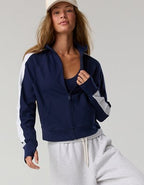 OFFLINE By Aerie Pique Long Sleeve Full Zip - Royal Navy
