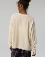 OFFLINE By Aerie Wow! Waffle Layered Long Sleeve T-Shirt - Heather Frost