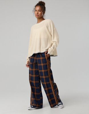 OFFLINE By Aerie Wow! Waffle Layered Long Sleeve T-Shirt - Heather Frost