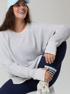 OFFLINE By Aerie Wow! Waffle Layered Long Sleeve T-Shirt - Light Heather Gray