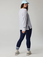 OFFLINE By Aerie Wow! Waffle Layered Long Sleeve T-Shirt - Light Heather Gray