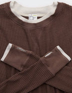 OFFLINE By Aerie Wow! Waffle Layered Long Sleeve T-Shirt - Relic