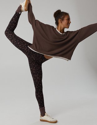 OFFLINE By Aerie Wow! Waffle Layered Long Sleeve T-Shirt - Relic