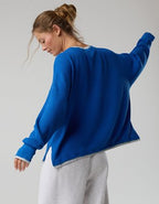 OFFLINE By Aerie Wow! Waffle Layered Long Sleeve T-Shirt - Cobalt Jewel