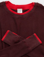 OFFLINE By Aerie Wow! Waffle Layered Long Sleeve T-Shirt - Royal Berry