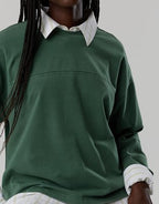 OFFLINE By Aerie OG Cotton Crewneck Long Sleeve T-Shirt - Rugged Green