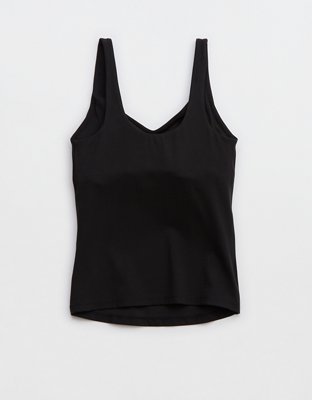 OFFLINE By Aerie Real Me Low Key Tank Top - True Black