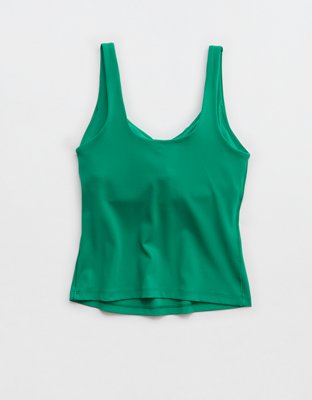 OFFLINE By Aerie Real Me Low Key Tank Top - Pine