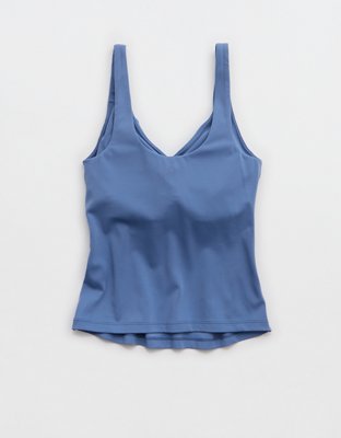 OFFLINE By Aerie Real Me Low Key Tank Top - Marbled Blue