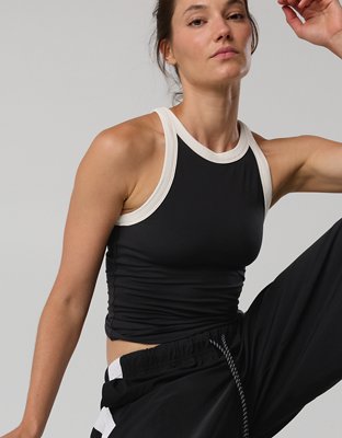 OFFLINE By Aerie Real Me Ringer High Neck Tank Top - True Black