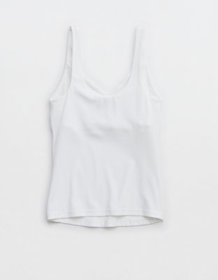 OFFLINE By Aerie Real Me Low Key Tank Top - White