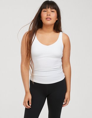 OFFLINE By Aerie Real Me Low Key Tank Top - White
