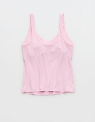 OFFLINE By Aerie Real Me Low Key Tank Top - Parfait Pink