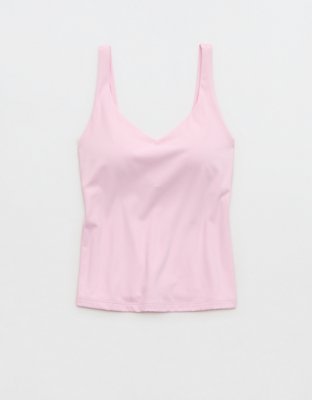 OFFLINE By Aerie Real Me Low Key Tank Top - Parfait Pink