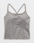 OFFLINE By Aerie The Hugger Tank Top - Medium Heather Gray