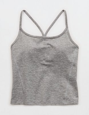 OFFLINE By Aerie The Hugger Tank Top - Medium Heather Gray