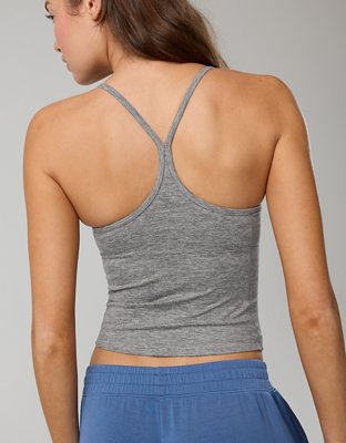 OFFLINE By Aerie The Hugger Tank Top - Medium Heather Gray