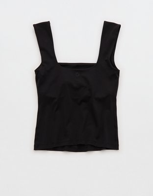 OFFLINE By Aerie Real Me Square Neck Tank Top - True Black