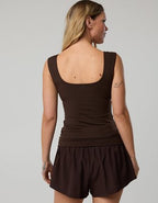 OFFLINE By Aerie Real Me Square Neck Tank Top - Deep Earth
