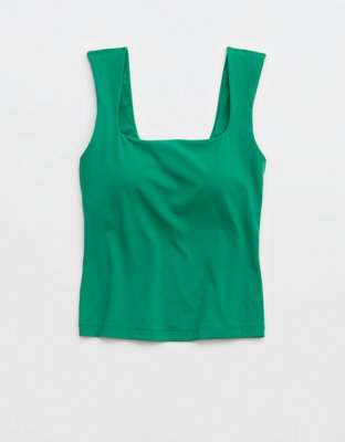 OFFLINE By Aerie Real Me Square Neck Tank Top - Pine