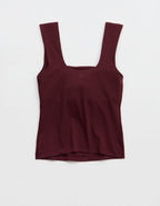 OFFLINE By Aerie Real Me Square Neck Tank Top - Royal Berry