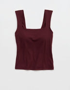 OFFLINE By Aerie Real Me Square Neck Tank Top - Royal Berry