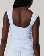 OFFLINE By Aerie Real Me Square Neck Tank Top - Eyelet Blue