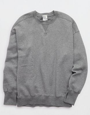 OFFLINE By Aerie Cloud Fleece Oversized Crewneck Sweatshirt - Dark Heather Gray