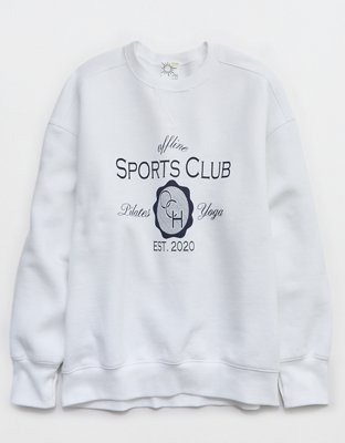 OFFLINE By Aerie Cloud Fleece Oversized Crewneck Sweatshirt - Bright White