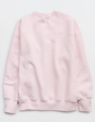 OFFLINE By Aerie Cloud Fleece Oversized Crewneck Sweatshirt - Pink Petal